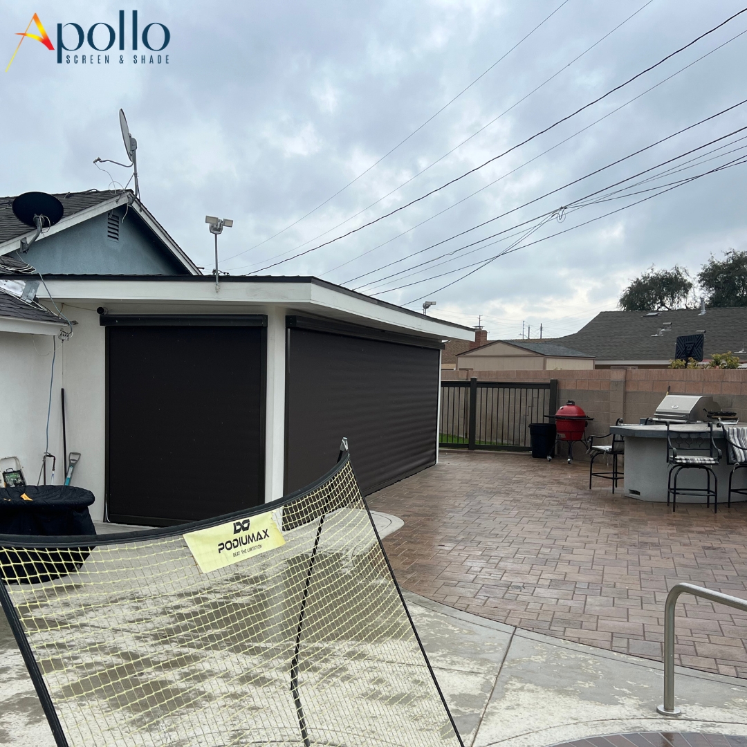 Apollo Patio Power Shade Outside View.